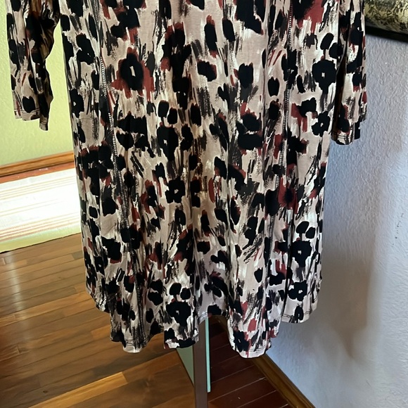 NWT AVENUE  Animal Print Dress -long sleeve knit fit & flare 4X - Picture 3 of 14